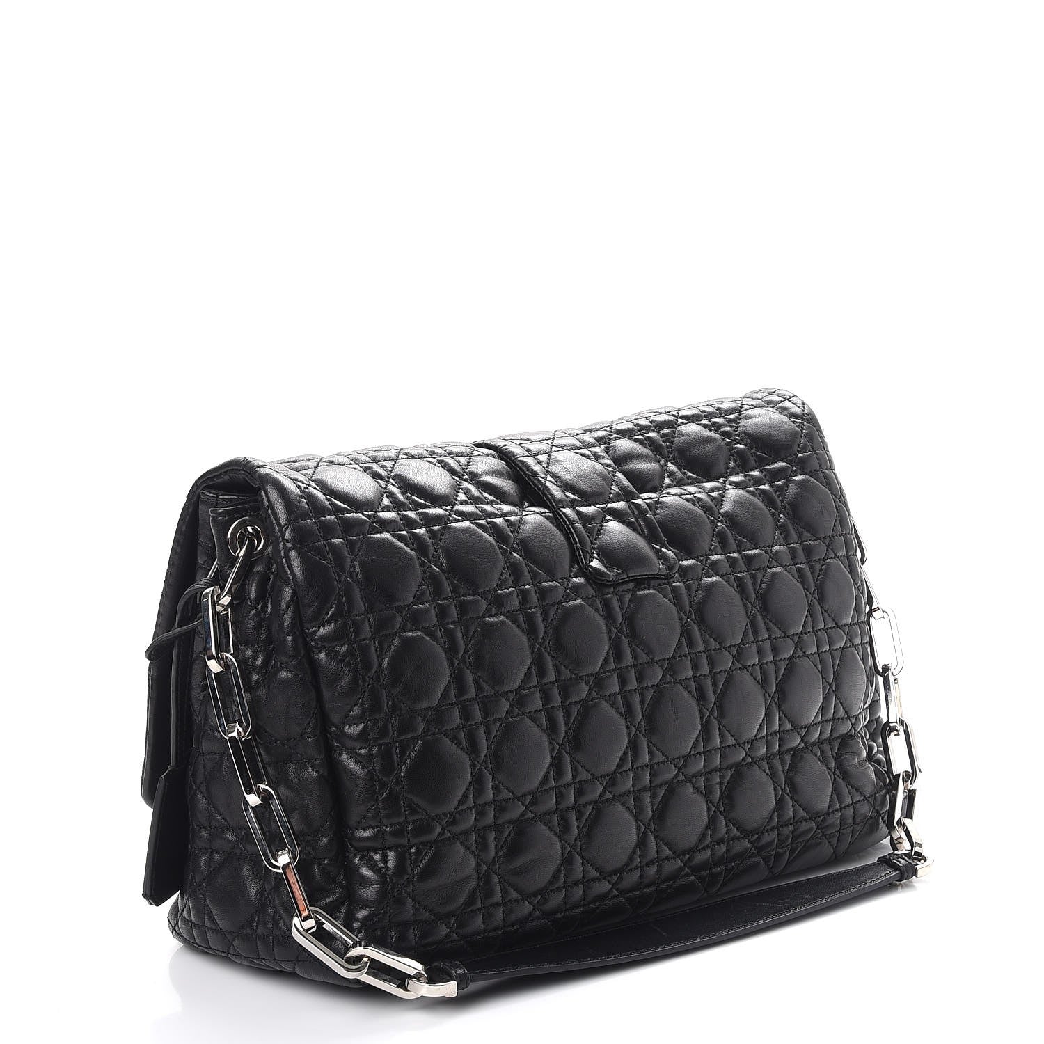 Christian Dior Lambskin Cannage Large New Lock Flap Black 3 of 7