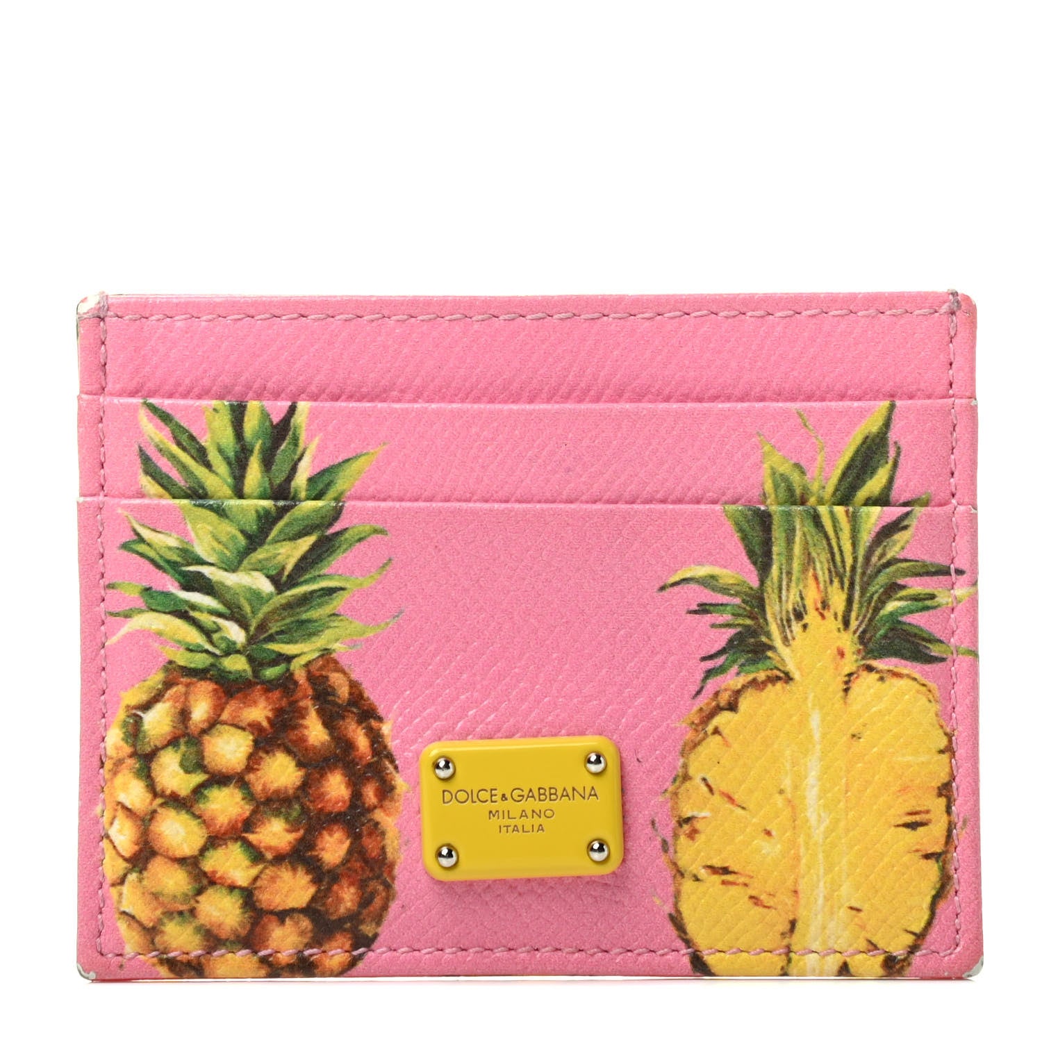 Dolce & Gabbana Dauphine Pineapple Print Card Holder Rosa 1 of 4