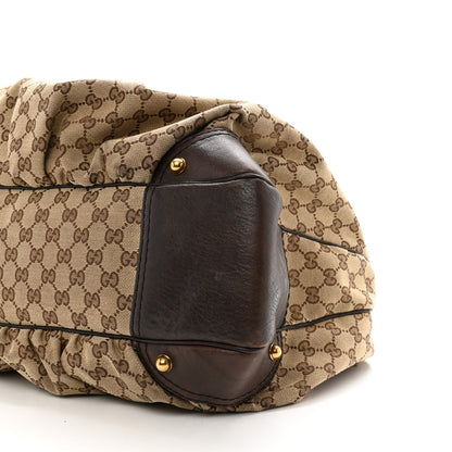 Gucci Monogram Large Jockey Hobo Dark Brown 10 of 12