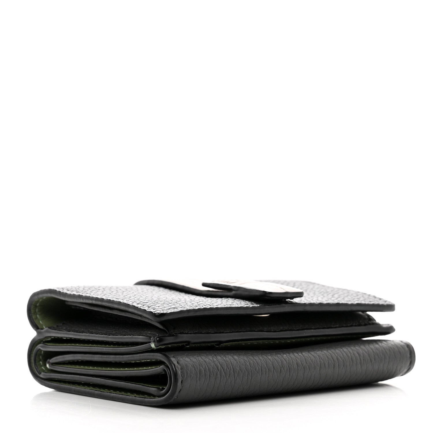 Loewe Grained Calfskin Anagram Trifold Wallet Anthracite Ghost 4 of 10