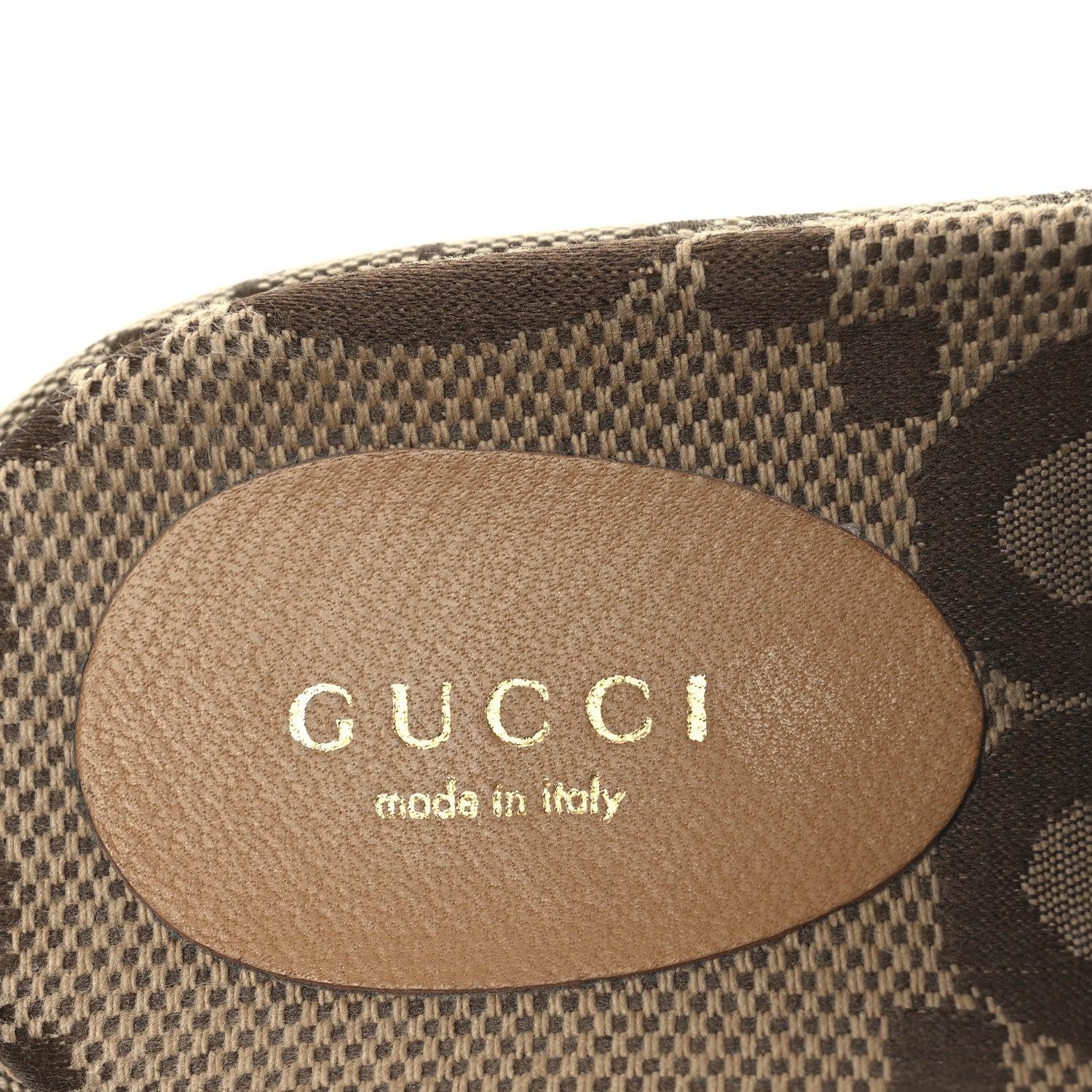 Gucci Monogram Maxi GG Angelina Platform 55mm Slide Sandals 37 Camel Ebony 9 of 12