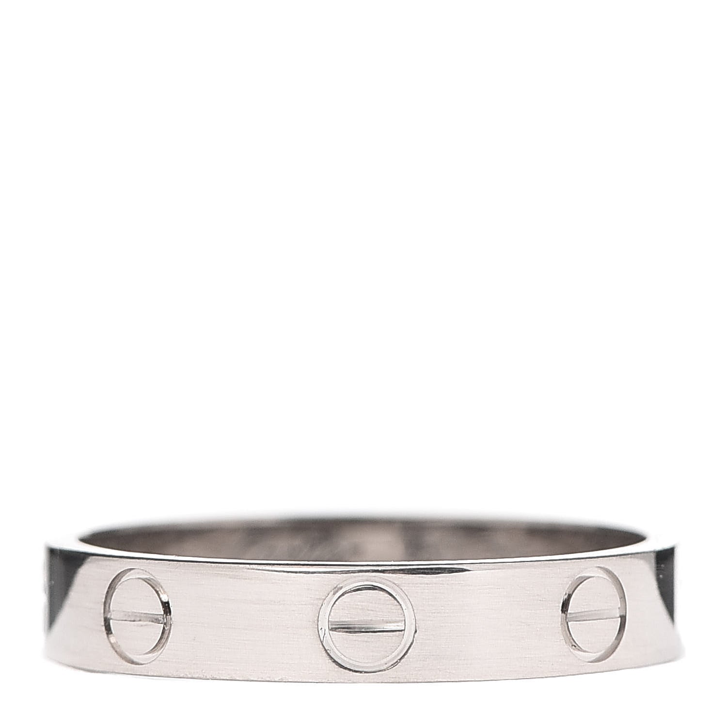 Cartier 18K White Gold 3.5mm LOVE Wedding Band Ring 54 6.75 1 of 4