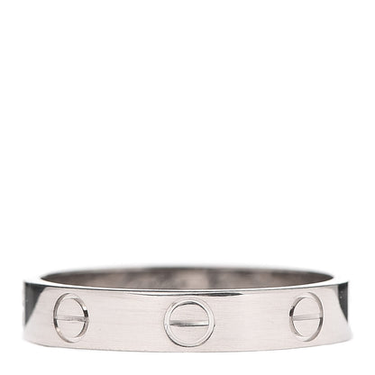 Cartier 18K White Gold 3.5mm LOVE Wedding Band Ring 54 6.75 1 of 4