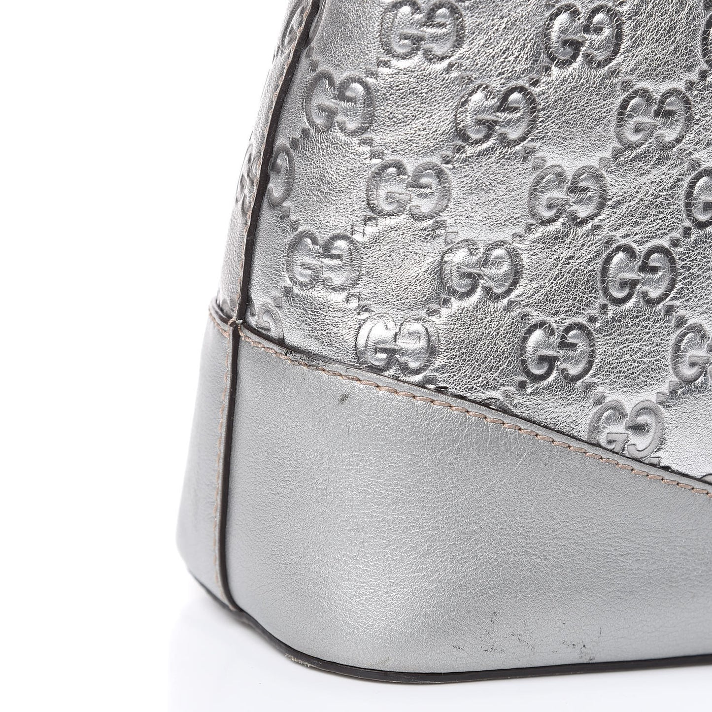 Guccissima Small Shoulder Bag Silver