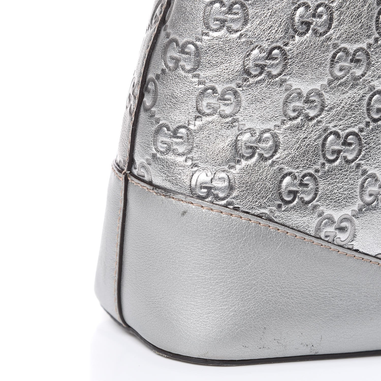 Gucci Guccissima Small Shoulder Bag Silver 13 of 14