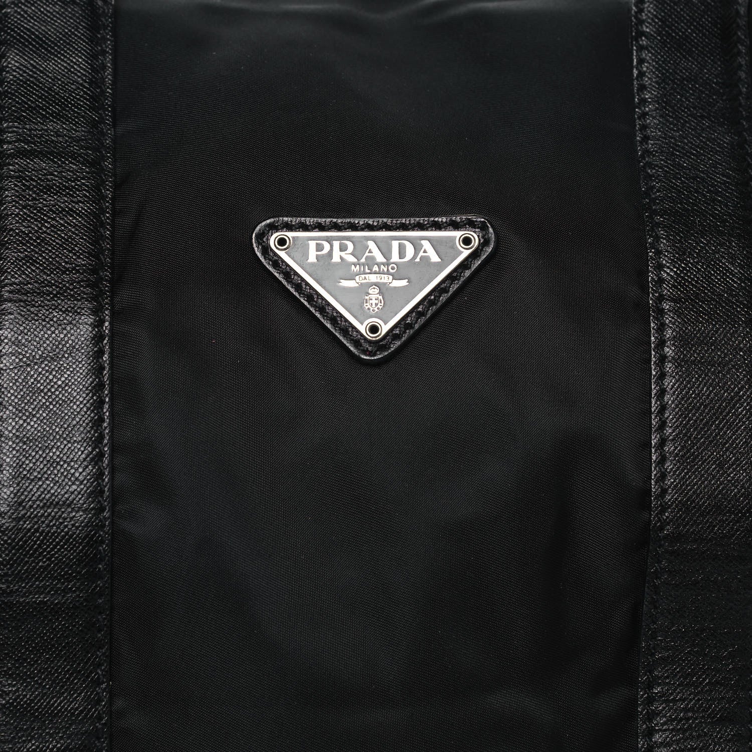 Prada Tessuto Nylon Saffiano Duffle Black 7 of 15