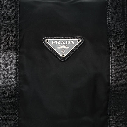 Prada Tessuto Nylon Saffiano Duffle Black 7 of 15