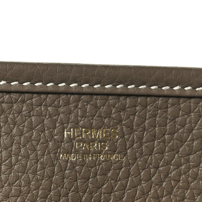 Hermes Taurillon Clemence Evelyne III PM Etoupe 6 of 11