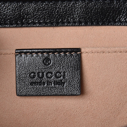 Gucci Monogram Matelasse Diagonal Mini GG Marmont Shoulder Bag Beige Black 6 of 11