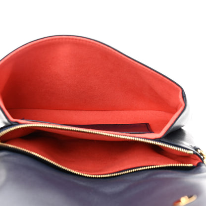 Louis Vuitton Lambskin Embossed Monogram LV Garden Pochette Coussin Navy 5 of 10