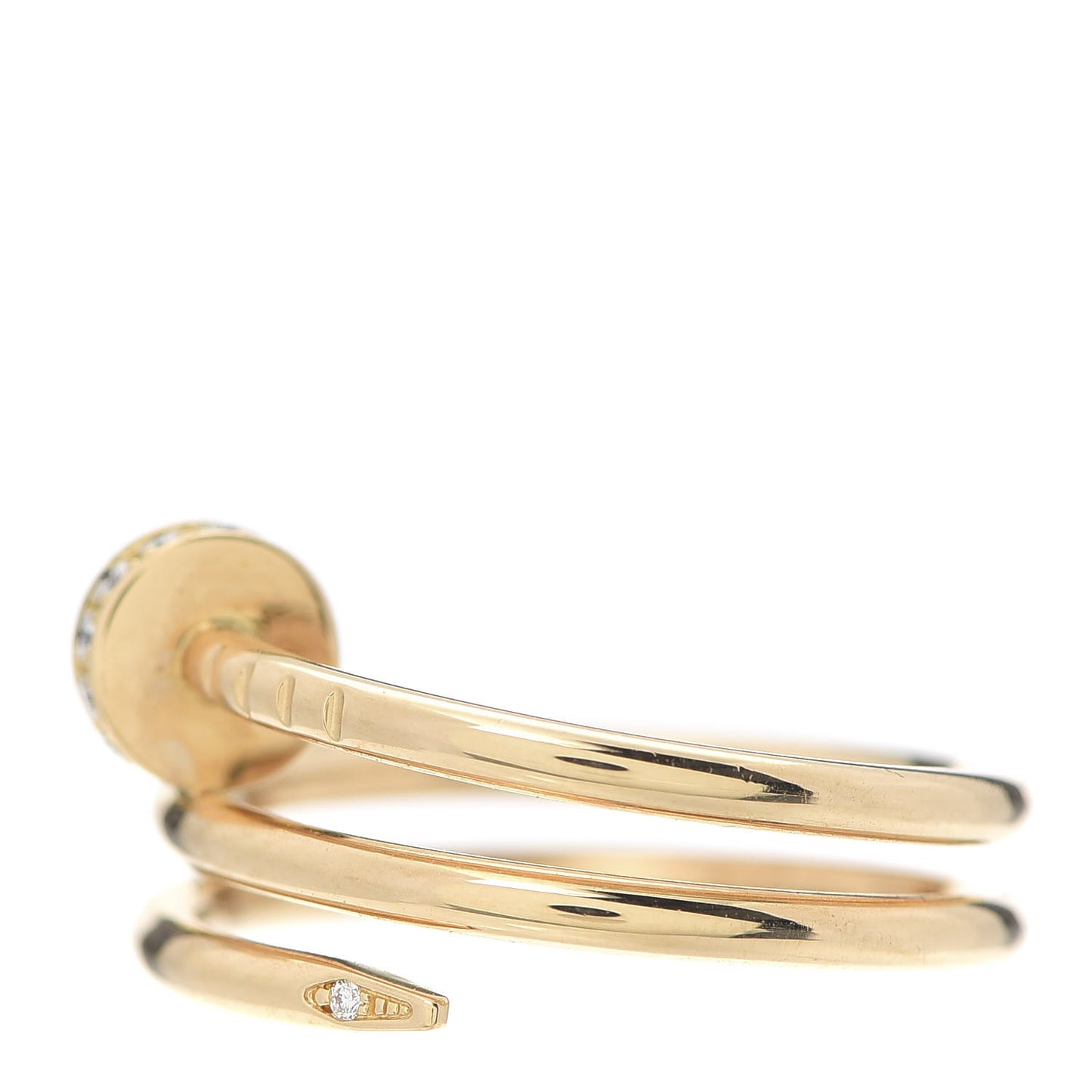 18K Yellow Gold Diamond Double Juste Un Clou Ring 51 5.75