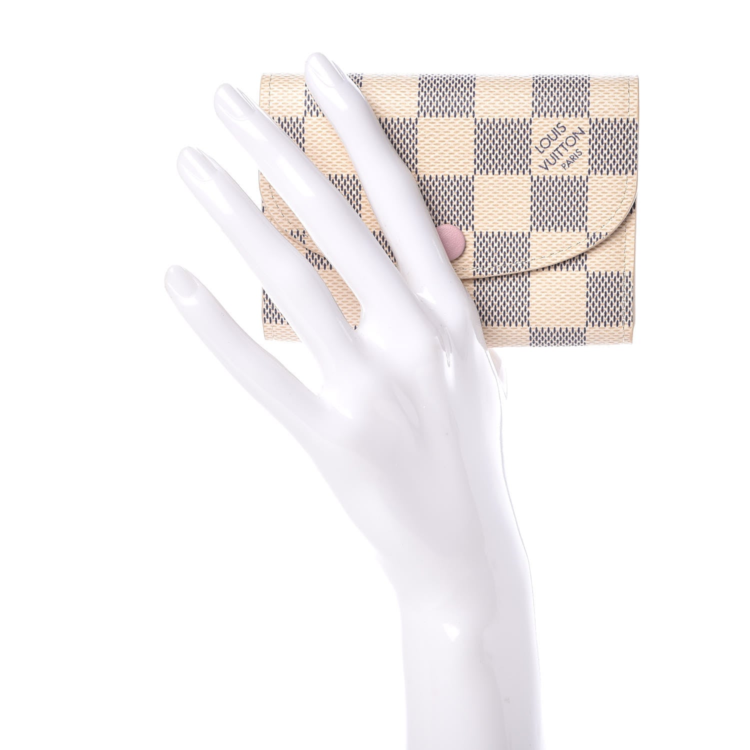 Louis Vuitton Damier Azur Rosalie Coin Purse Rose Ballerine 2 of 6
