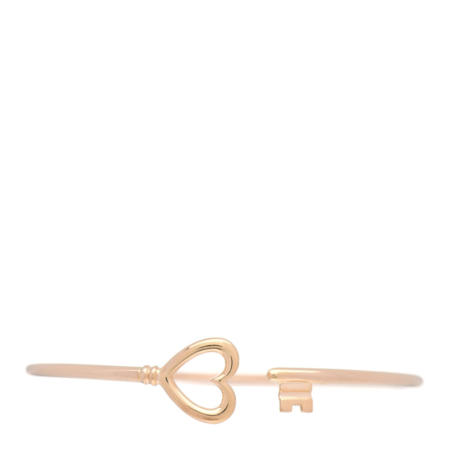 18K Rose Gold Wire Heart Bracelet