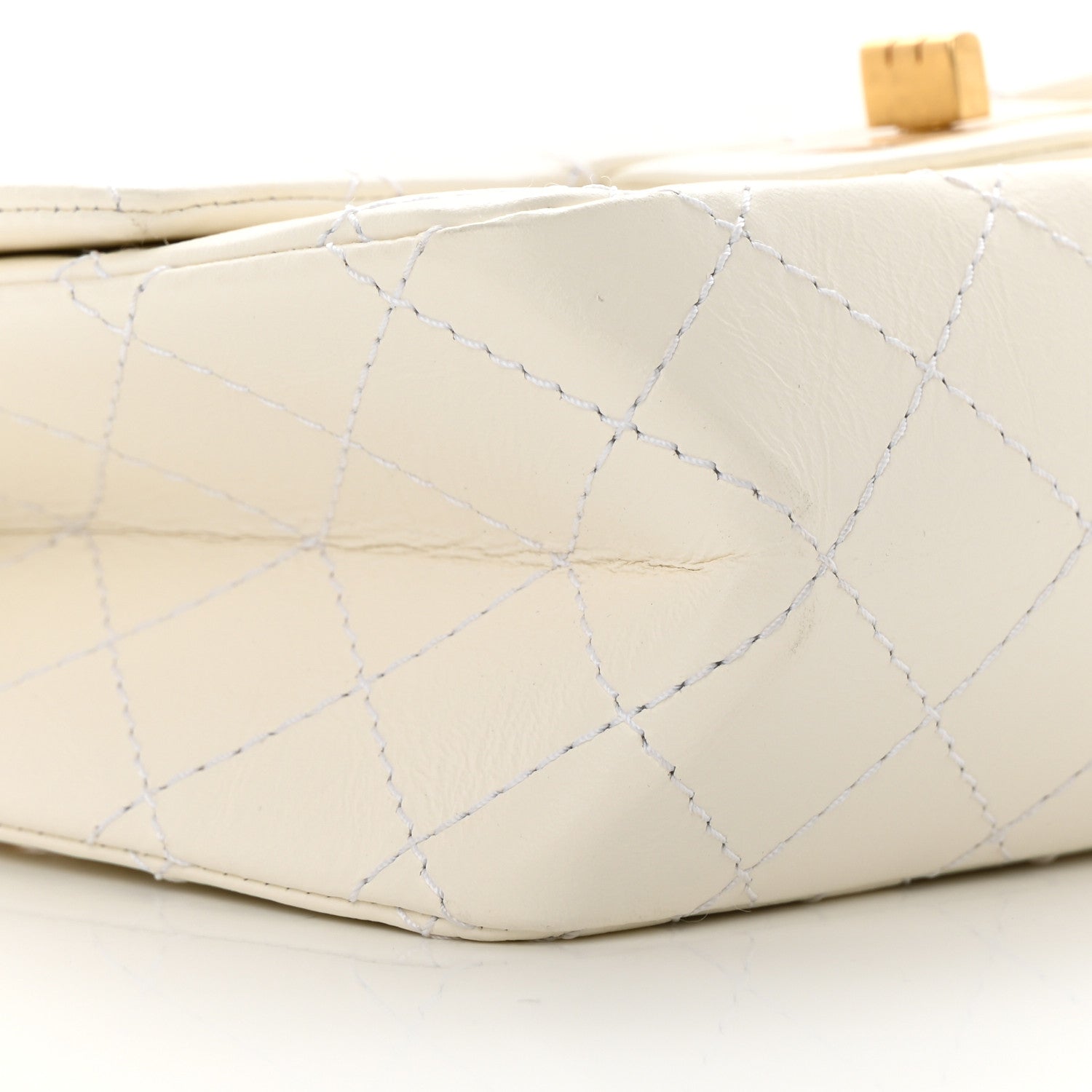 Chanel Aged Calfskin Quilted 2.55 Reissue Mini Flap White 9 of 14