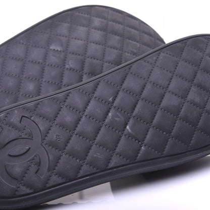 Chanel Thermoplastic PVC Camellia Mule Sandals 40 Black 23 of 24