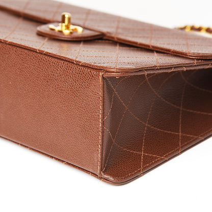 Chanel Caviar Stitch Jumbo Single Flap Brown 9 of 11