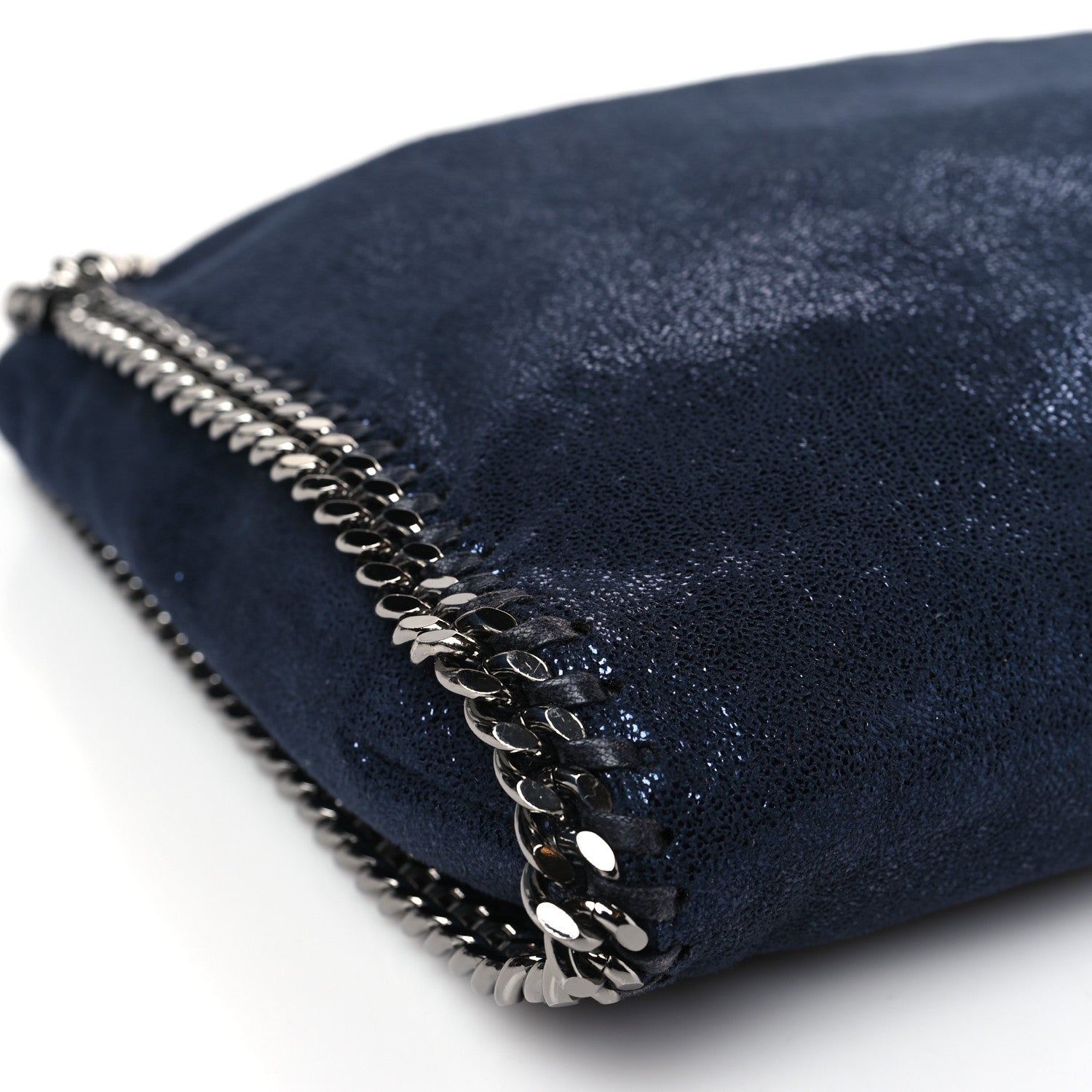Stella McCartney Shaggy Deer Falabella Fold Over Tote Navy 7 of 8
