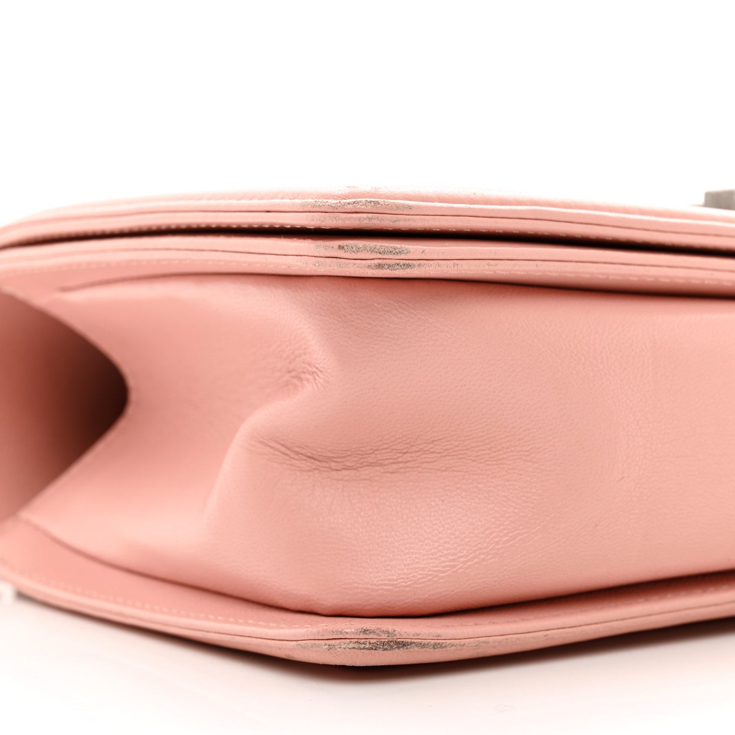 Calfskin Quilted Medium Boy Flap Light Pink