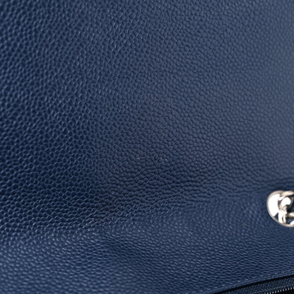 Chanel Caviar Quilted Jumbo Double Flap Navy Blue 19 of 25