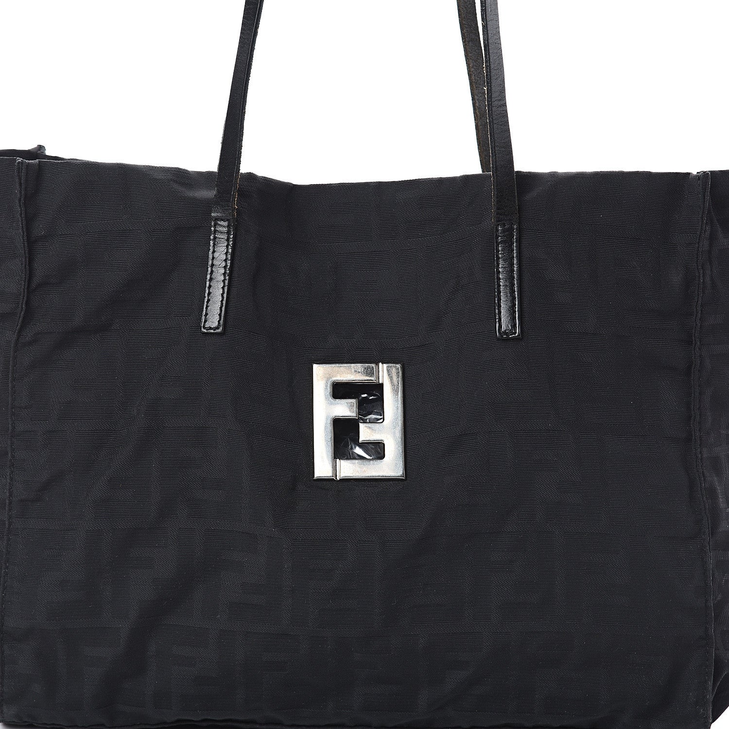 Fendi Canvas FF Tote Black 6 of 8