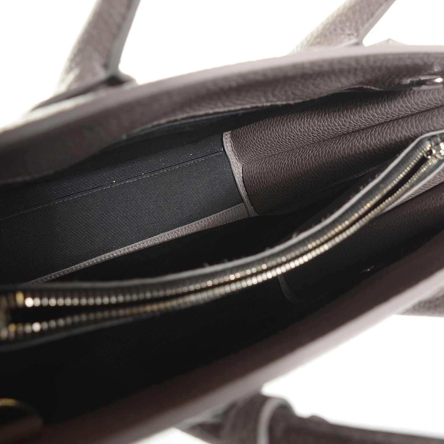 Grained Calfskin Small Sac De Jour Fog