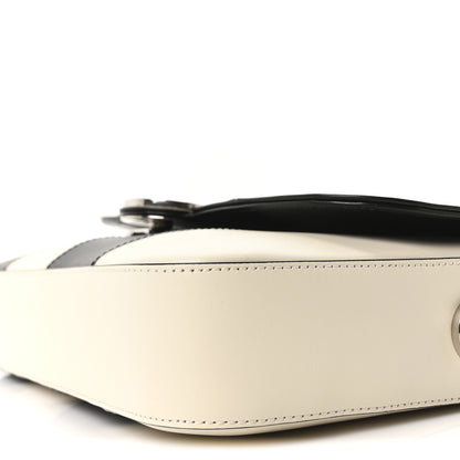 Gucci Senna Calfskin Lines Petite GG Top Handle Shoulder Bag Black Mystic White 10 of 10