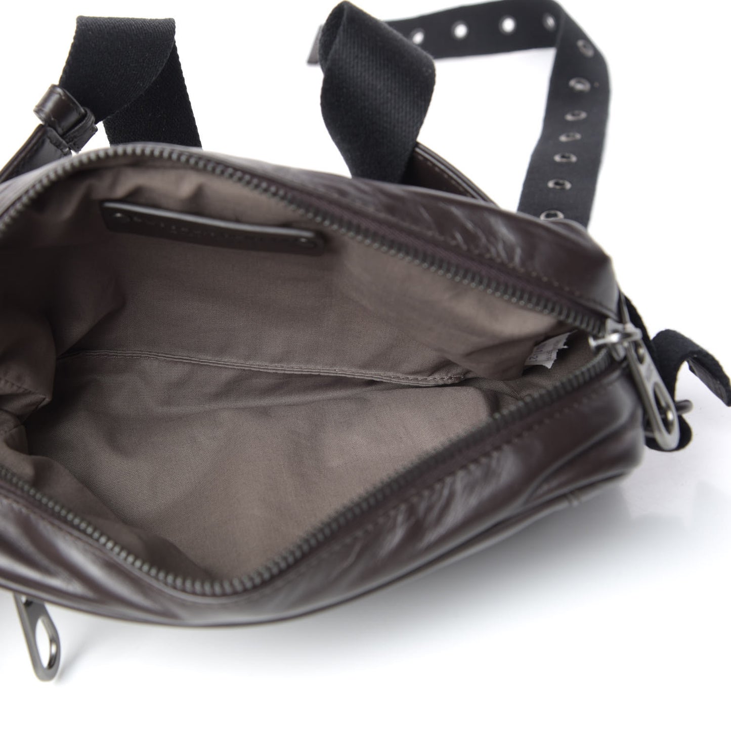 Calfskin Intrecciato Belt Bag Ebano