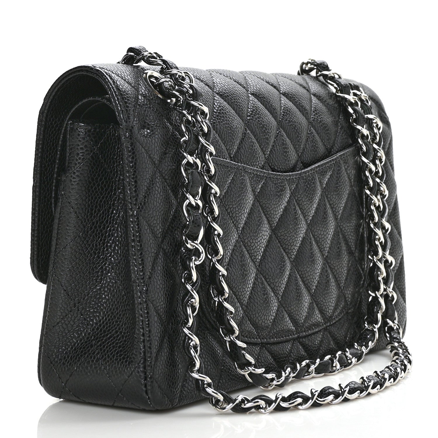 Chanel Caviar Quilted Medium Double Flap Black 3 of 13