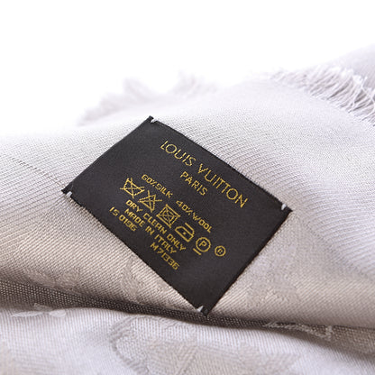 Louis Vuitton Silk Wool Monogram Shawl Beige 7 of 7