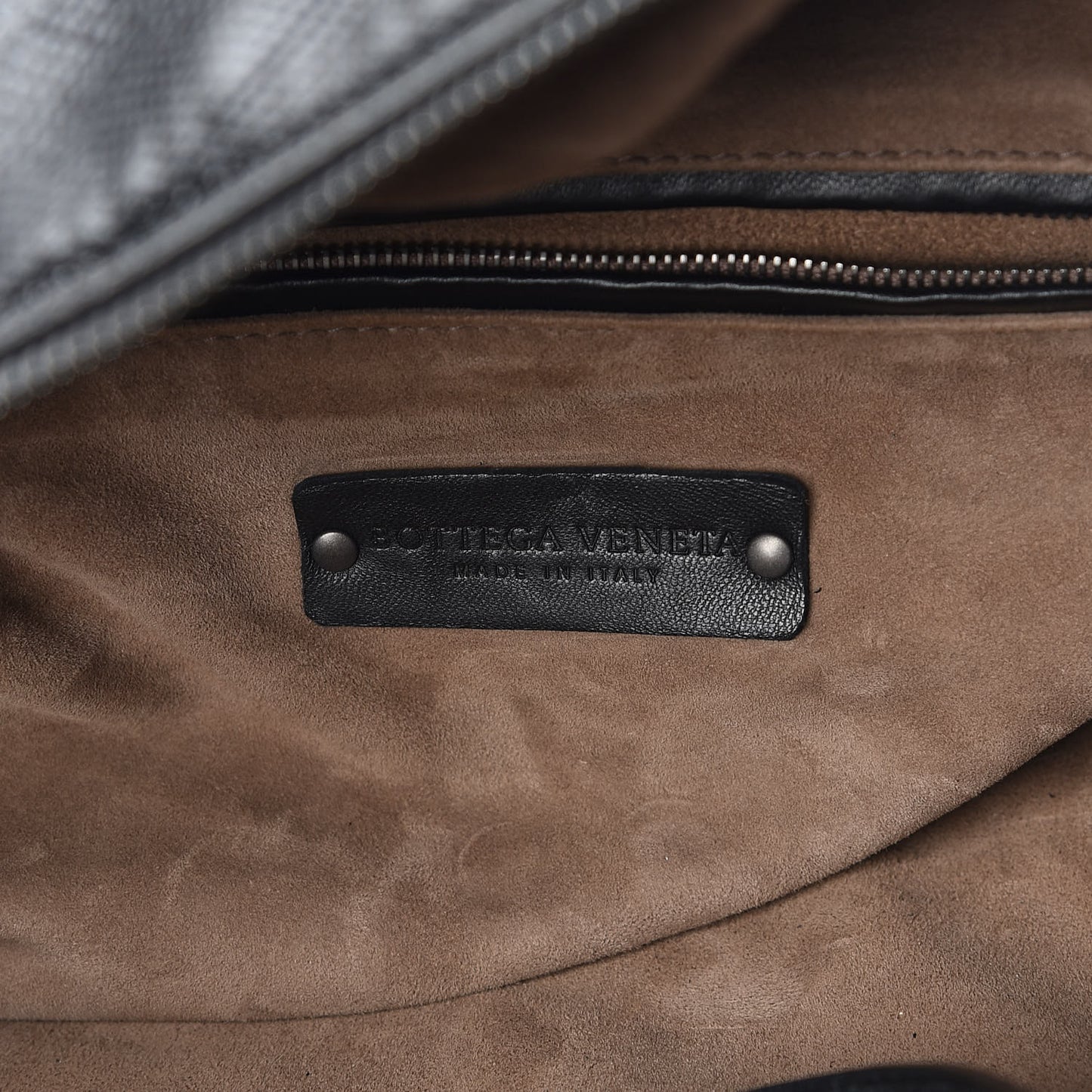 Nappa Karung Intrecciato Satchel Black