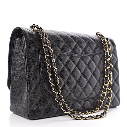 Chanel Caviar Quilted Maxi Double Flap Black 3 of 10