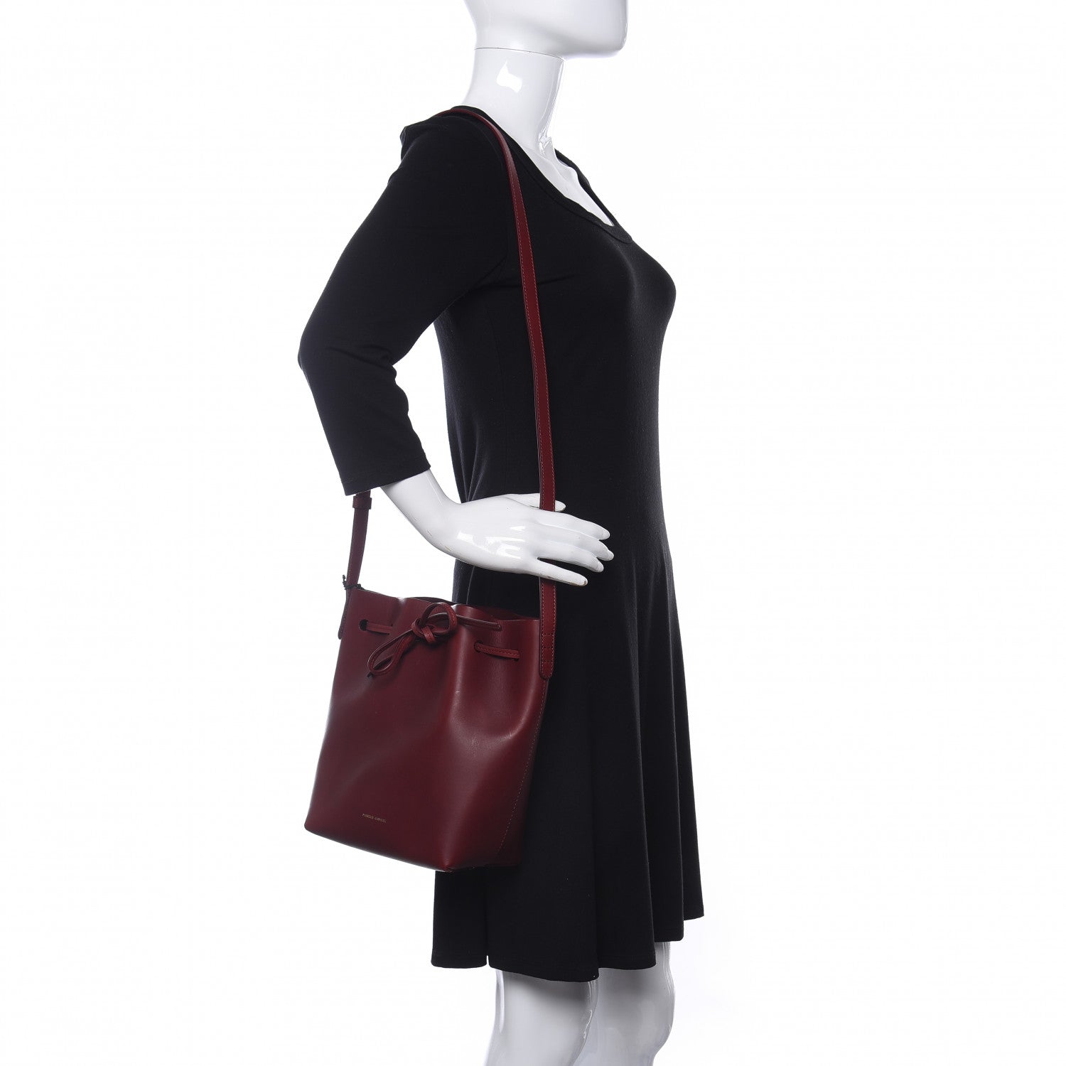 Mansur Gavriel Calfskin Mini Bucket Bag Bordeaux 2 of 10