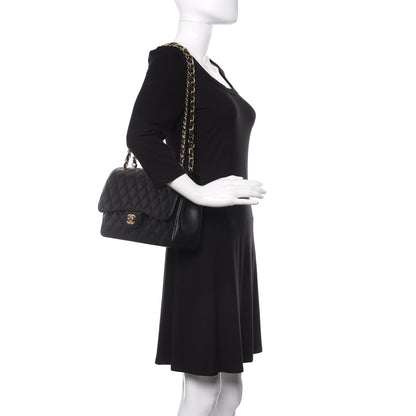 Chanel Caviar Quilted Jumbo Double Flap Black 2 of 10