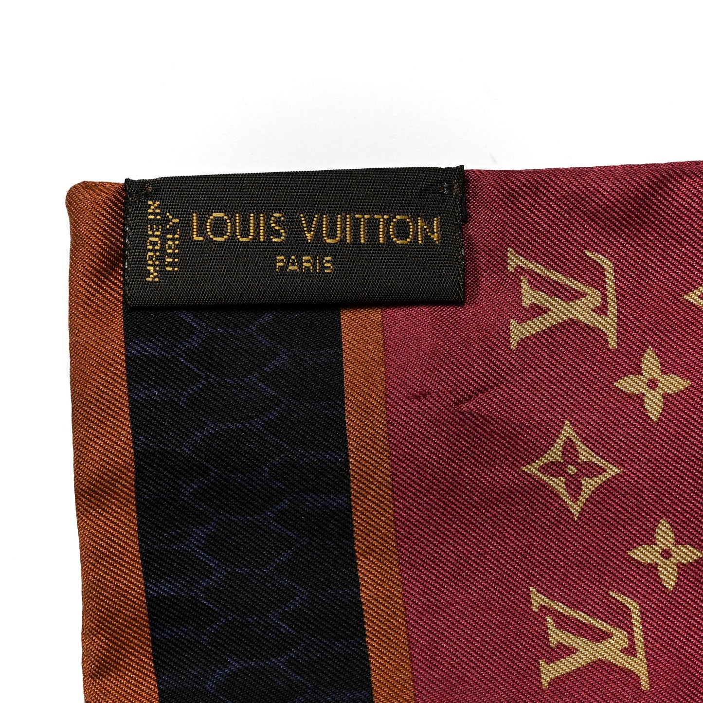 Silk Monogram Mirage Bandeau Bordeaux