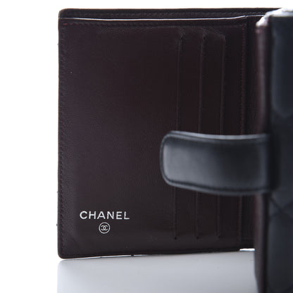 Chanel Lambskin Quilted Compact French Flap Wallet Black 7 of 11