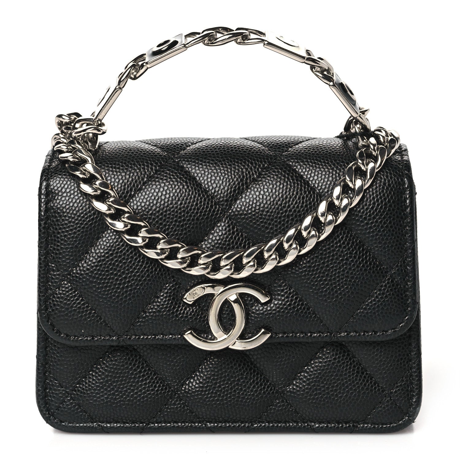 Chanel Caviar Quilted Pick Me Up Clutch With Chain Black 1 of 10