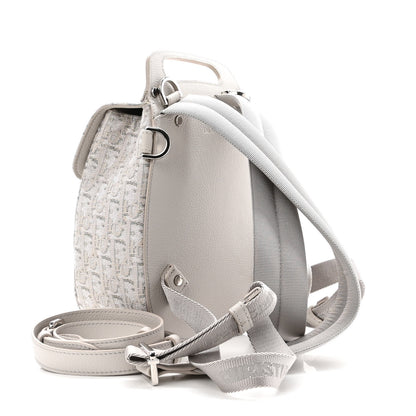 Christian Dior HOMME Oblique Jacquard Calfskin Mini Saddle Backpack Beige 3 of 10