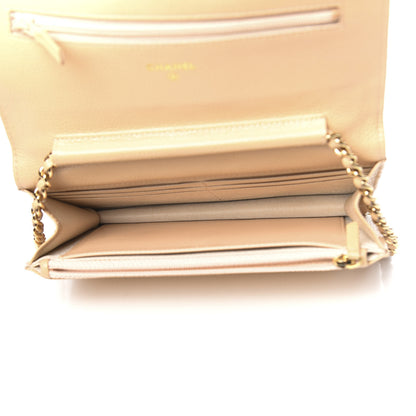 Chanel Caviar Quilted Wallet On Chain WOC Beige 5 of 13