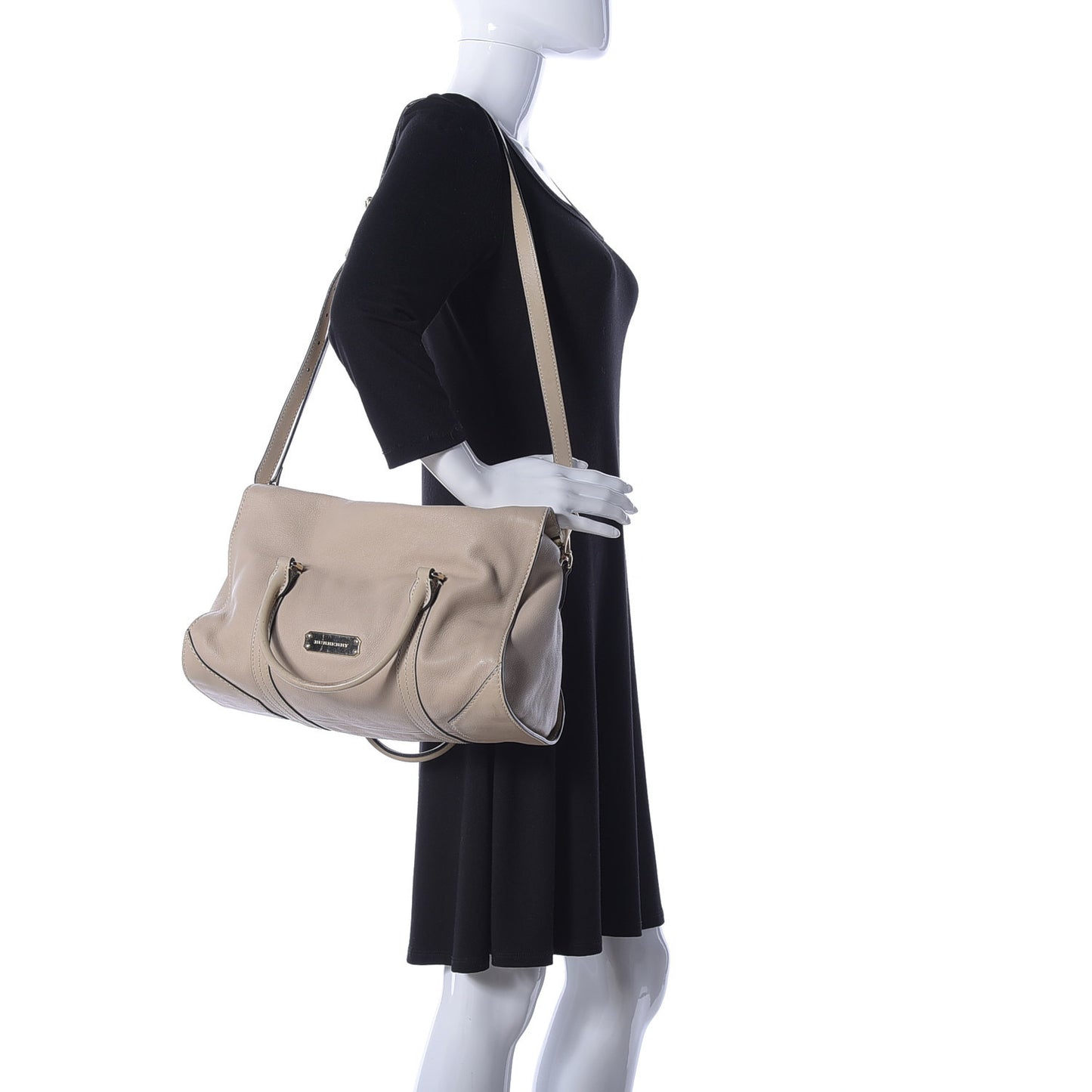 Calfskin Satchel Limestone