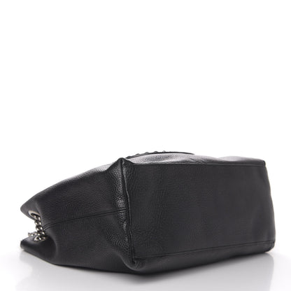 Gucci Pebbled Calfskin Studded Medium Soho Chain Shoulder Bag Black 4 of 15