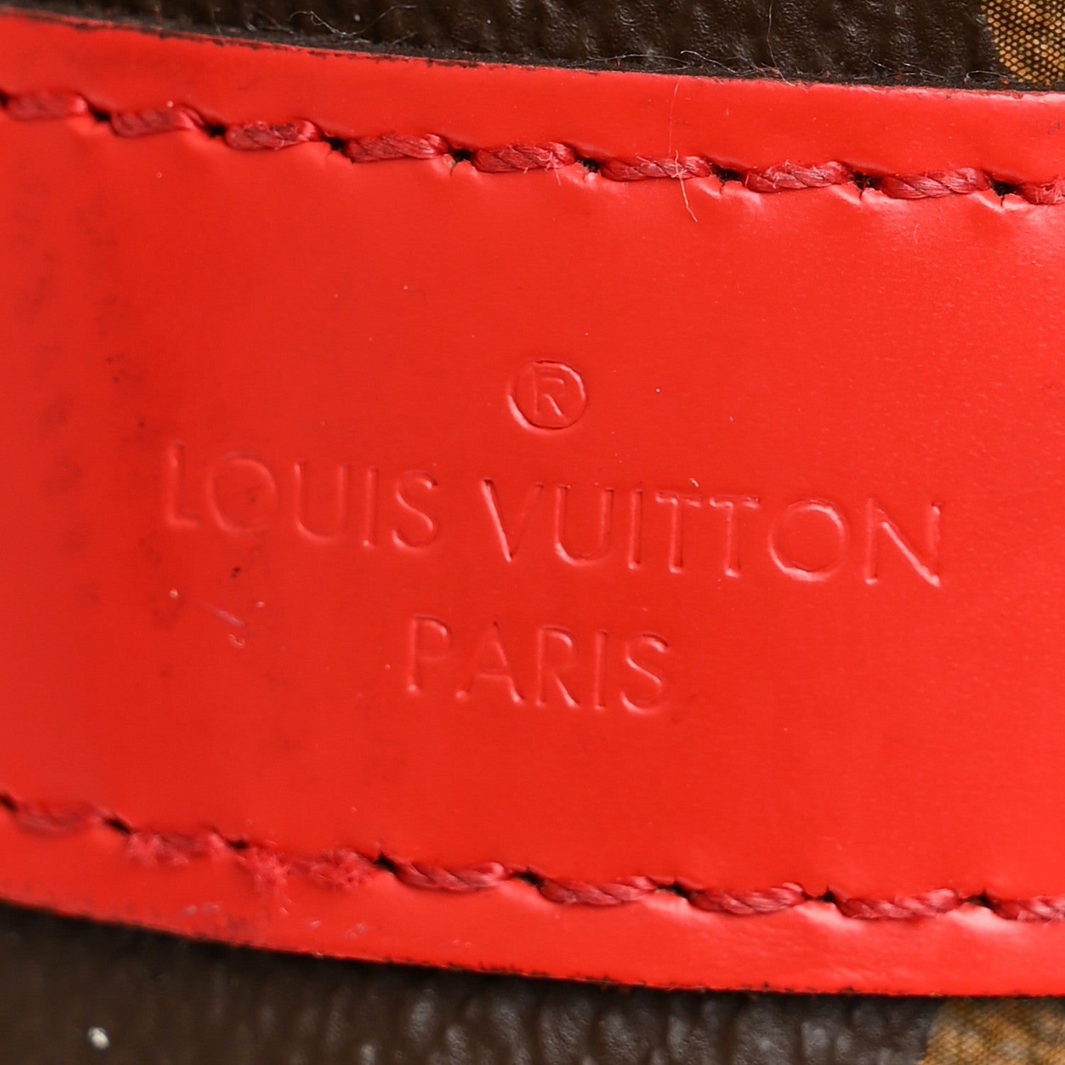 Louis Vuitton Calfskin Monogram Keepall Bandouliere 50 Coquelicot 5 of 10