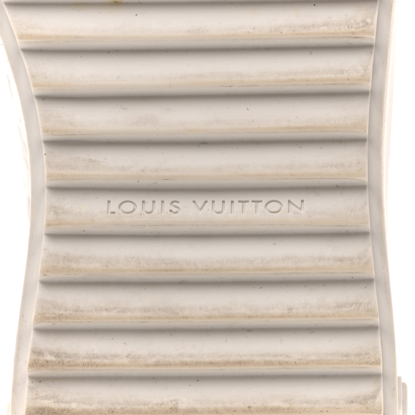 Lambskin Embossed Monogram Time Out Sneakers 35  White
