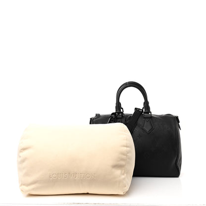 Louis Vuitton Calfskin Monogram Speedy P9 Bandouliere 30 Ultra Black 3 of 10