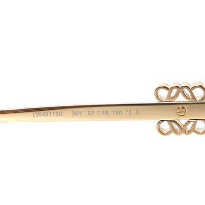 Loewe Metal Anagram Hexagonal Sunglasses LW40115U Smoke Moka Gold 6 of 7