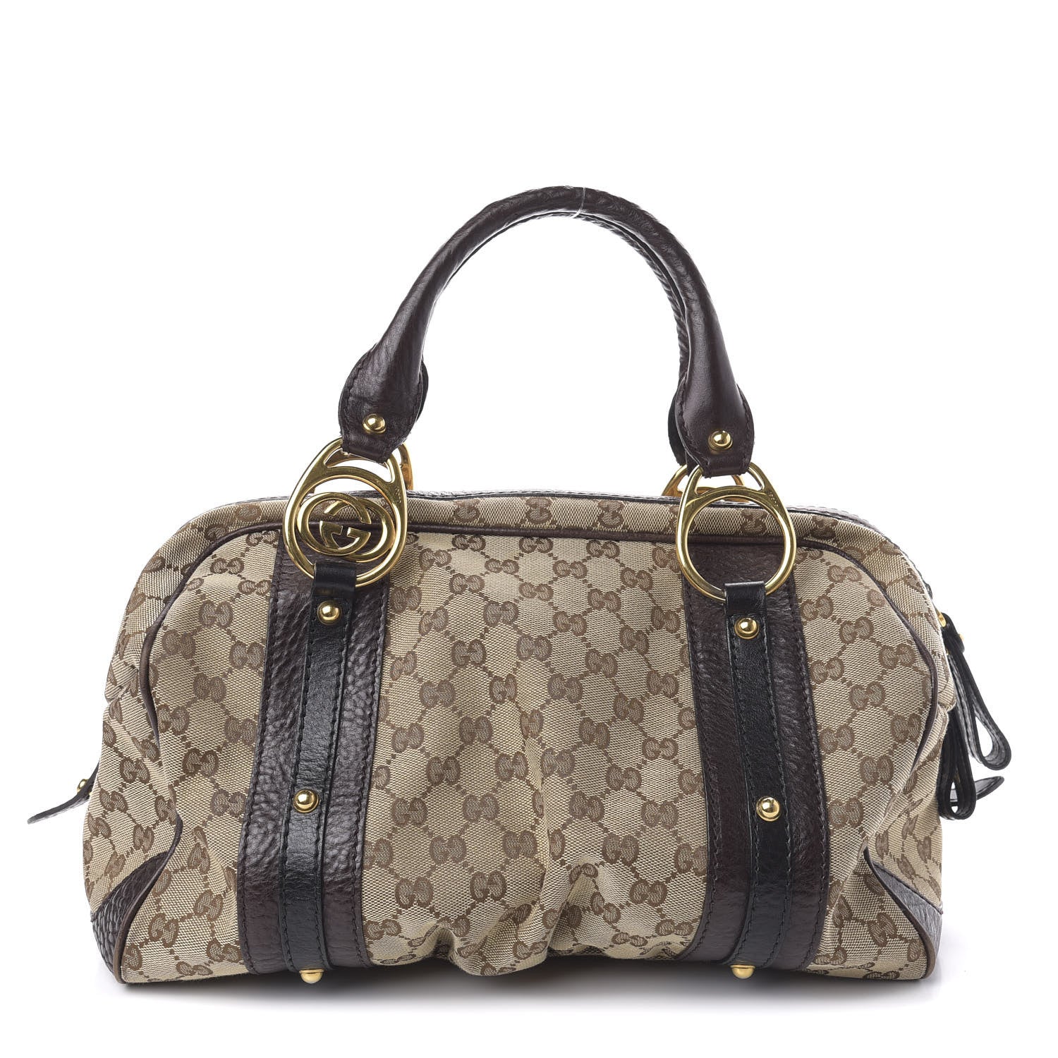 Gucci Monogram Medium Interlocking Icon Tote Dark Brown 1 of 12