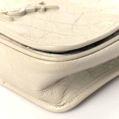 Saint Laurent Crinkled Calfskin Matelasse Monogram Niki Chain Wallet Crema Soft 10 of 11