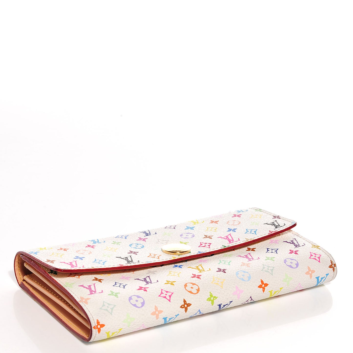 Monogram Multicolor Sarah Wallet White