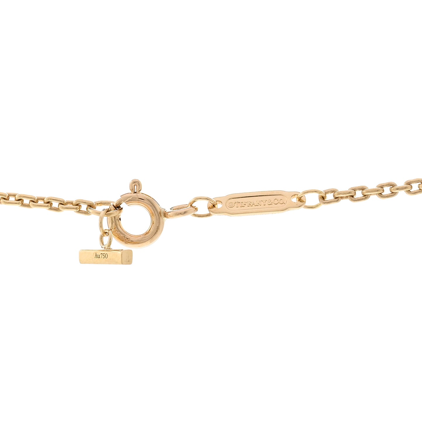 18K Yellow Gold Diamond Medium T Smile Pendant Necklace