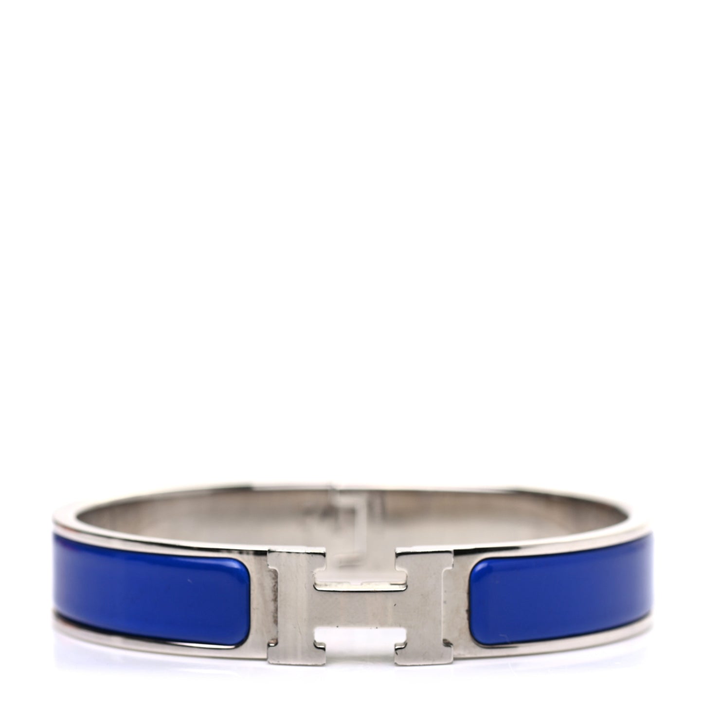 Enamel Narrow Clic Clac H Bracelet GM Bleu Royal