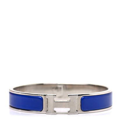 Hermes Enamel Narrow Clic Clac H Bracelet GM Bleu Royal 1 of 4